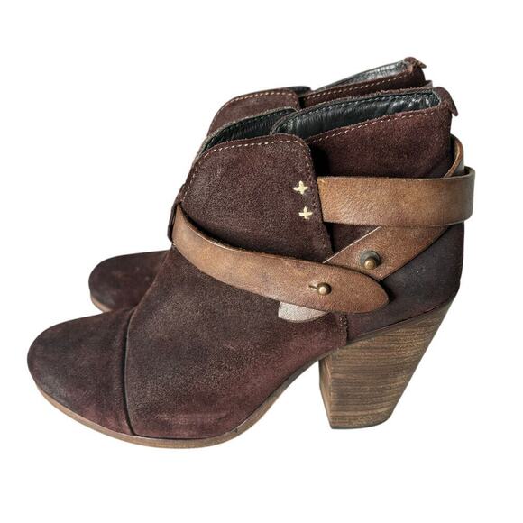 Rag & Bone Harrow Suede Boot Dark Brown Size 6.5 - Picture 3 of 5